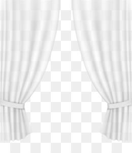 Curtain Black and white Structure - White curtains png download - 1501