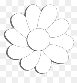 flower: Flower Outline Black And White