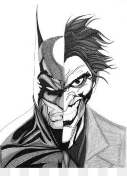 Batman Joker Drawing Sketch - Batman Outline png download - 600 791 