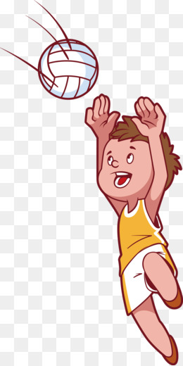 Sport Child Volleyball Illustration - Vector playing volleyball png