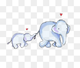 Free download Elephant Mother Infant Clip art - Cartoon baby elephant png.