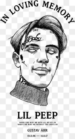 lil peep face tattoos png
