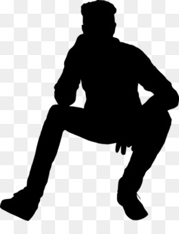 Sitting Silhouette Royalty-free Clip art - sitting man png download