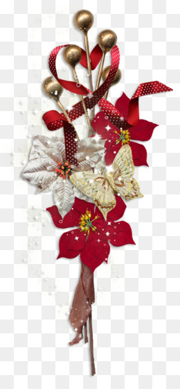 Free Download Christmas Ornament Flower Garden Roses Clip Art